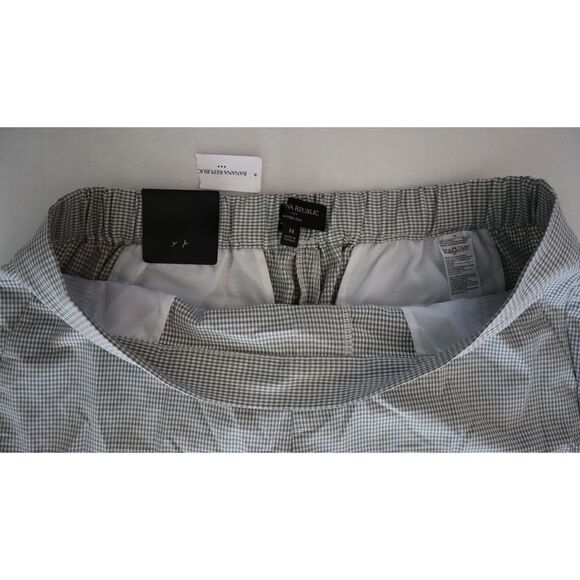 Banana Republic Women's Sz 14 Light Gray/White Hayden Pull-On Soft Ankle Pants - Picture 3 of 9